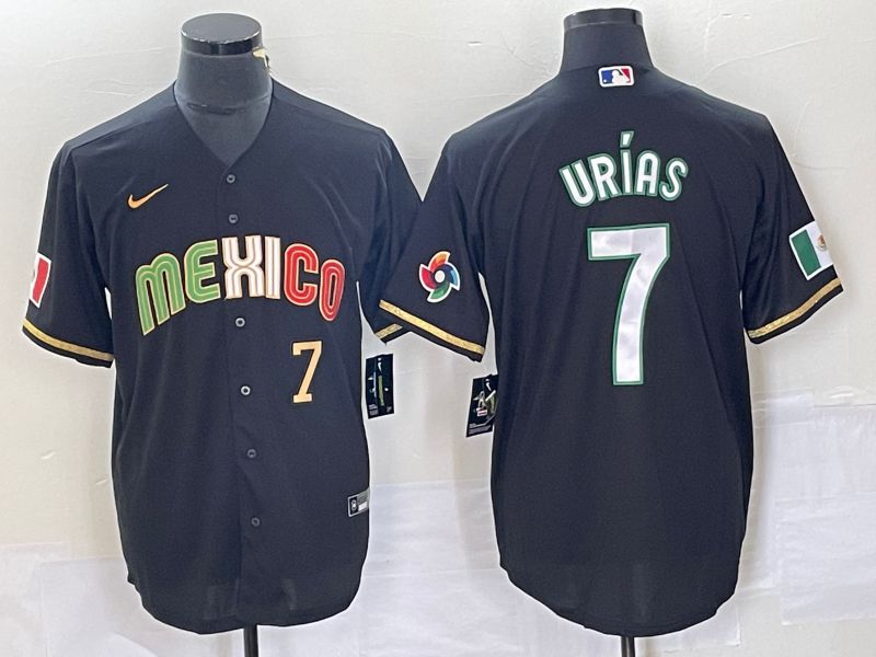 Men 2023 World Cub Mexico #7 Urias Black Nike MLB Jersey style 91825->more jerseys->MLB Jersey